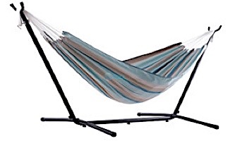 Vivere Sumbrella Hammock with Stand | 9-Foot Sand | C9SUNS