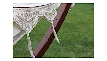 Vivere Double Cotton Hammock with Solid Pine Arc Stand | 8-Foot Retro | C8SPCT-31
