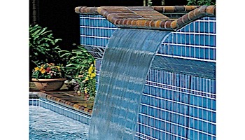 Jandy Sheer Descent Cascade 1' Waterfall with 12" Extended Clear Lip | Back Feed | 1401C