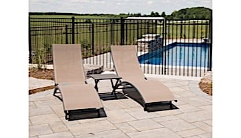 Vivere Coral Springs 3-Piece Lounger Set with Table | Macchiato | CORL3-MA