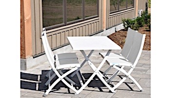 Vivere Bachelor Folding Sling Chair | White 2 Pack | BACC-WH