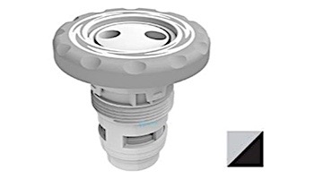 AquaStar Aqua Thunder Spa Jet Barret with Therapeutic Spinner | Light Gray WAVE Logo and Black Rubber Overmold | ATBTS0302A-7