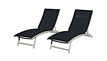 Vivere Clearwater 6-Position 2-Piece Lounger Set | Navy Steel | CWTL2-NS