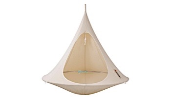 Vivere Single Cacoon Hanging Chair | Natural White | CACSW1