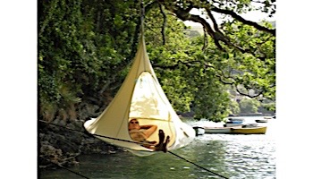 Vivere Single Cacoon Hanging Chair | Natural White | CACSW1