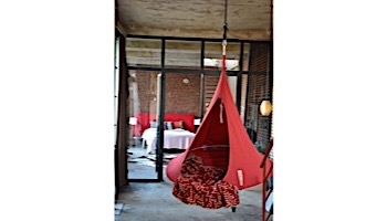Vivere Single Cacoon Hanging Chair | Chili Red | CACSR5