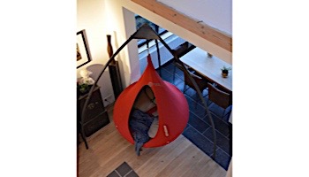 Vivere Single Cacoon Hanging Chair | Chili Red | CACSR5