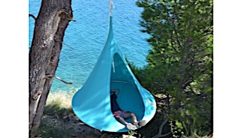 Vivere Single Cacoon Hanging Chair | Turquoise | CACSLB10