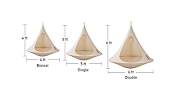 Vivere Single Cacoon Hanging Chair | Sky Blue | CACSB4