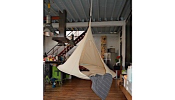 Vivere Double Cacoon Hanging Chair | Natural White | CACDW1