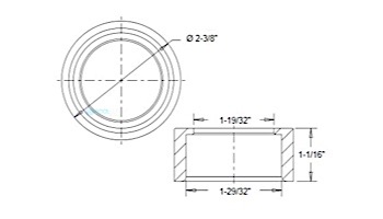 AquaStar Bushing to Convert 2" to 1 1/2" | BU101-2x1.5