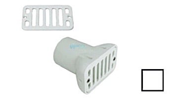 AquaStar Gutter Deck Drain 2"x4" Fits 2" Pipe | White | GDD101