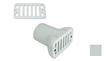 AquaStar Gutter Deck Drain 2"x4" Fits 2" Pipe | White | GDD101