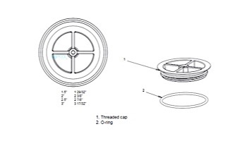 Aquastar 2" MPT Plaster Cap with Magnet Finding Metal Insert | Orange | JMCP109-2