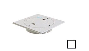 AquaStar Square Skimmer Frame with Round Snap-in Lid and Collar | White | SK65101