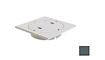 AquaStar Square Skimmer Frame with Round Snap-in Lid and Collar | Dark Gray | SK65105