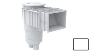 AquaStar Flow Star Standard Skimmer with Flush Face 4" Extension, Float Assembly, Basket, Lid and Collar | White | SKR14101