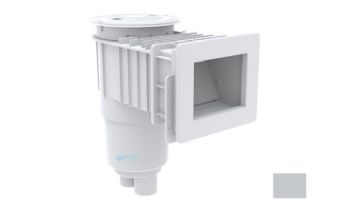 AquaStar Flow Star Standard Skimmer with Narrow 9" Deep Throat, Float Assembly, Basket, Lid and Adjustable Collar for Fiberglass | Light Gray | SKRFFL3N103