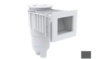 AquaStar Flow Star Standard Skimmer with Narrow 9" Deep Throat, Float Assembly, Basket, Lid and Adjustable Collar for Fiberglass | Dark Gray | SKRFFL3N105