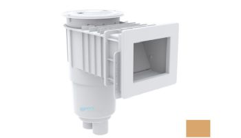 AquaStar Flow Star Standard Skimmer with Narrow 9" Deep Throat, Float Assembly, Basket, Lid and Adjustable Collar for Fiberglass | Tan | SKRFFL3N108