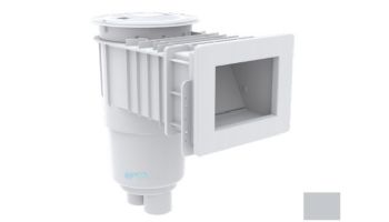 AquaStar Flow Star Standard Skimmer with Narrow 9" Deep Throat, Float Assembly, Basket, Lid and Adjustable Collar for Vinyl | Light Gray | SKRVFL3N103