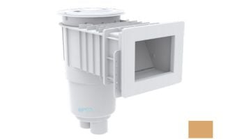 AquaStar Flow Star Standard Skimmer with Narrow 9" Deep Throat, Float Assembly, Basket, Lid and Adjustable Collar for Vinyl | Tan | SKRVFL3N108