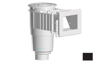 AquaStar Flow Star Standard Skimmer with Narrow 9" Deep Throat, Float Assembly, Basket, Lid and Adjustable Collar with 4" Socket Sump for Vinyl | Black | SKRVFL3N102D
