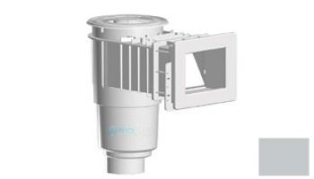 AquaStar Flow Star Standard Skimmer with Narrow 9" Deep Throat, Float Assembly, Basket, Lid and Adjustable Collar with 4" Socket Sump for Vinyl | Light Gray | SKRVFL3N103D