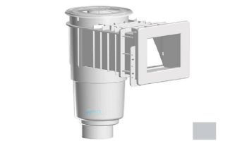 AquaStar Flow Star Standard Skimmer with Narrow 9" Deep Throat, Float Assembly, Basket, Lid and Adjustable Collar with 4" Socket Sump for Vinyl | Light Gray | SKRVFL3N103D