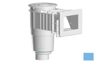 AquaStar Flow Star Standard Skimmer with Narrow 9" Deep Throat, Float Assembly, Basket, Lid and Adjustable Collar with 4" Socket Sump for Vinyl | Blue | SKRVFL3N104D