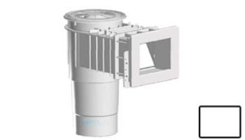 AquaStar Flow Star Standard Skimmer with Narrow 9" Deep Throat, Float Assembly, Basket, Lid and Adjustable Collar with 6" Socket Sump for Vinyl | White | SKRVFL3N101F