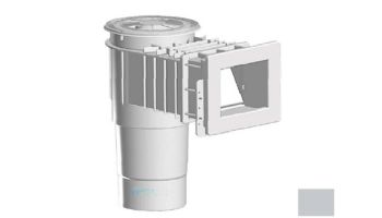 AquaStar Flow Star Standard Skimmer with Narrow 9" Deep Throat, Float Assembly, Basket, Lid and Adjustable Collar with 6" Socket Sump for Vinyl | Light Gray | SKRVFL3N103F