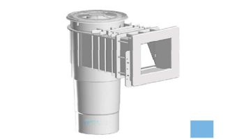 AquaStar Flow Star Standard Skimmer with Narrow 9" Deep Throat, Float Assembly, Basket, Lid and Adjustable Collar with 6" Socket Sump for Vinyl | Blue | SKRVFL3N104F