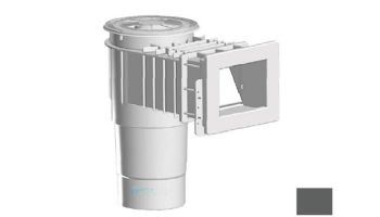 AquaStar Flow Star Standard Skimmer with Narrow 9" Deep Throat, Float Assembly, Basket, Lid and Adjustable Collar with 6" Socket Sump for Vinyl | Dark Gray | SKRVFL3N105F