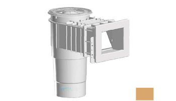 AquaStar Flow Star Standard Skimmer with Narrow 9" Deep Throat, Float Assembly, Basket, Lid and Adjustable Collar with 6" Socket Sump for Vinyl | Tan | SKRVFL3N108F