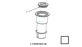 AquaStar Center Cap and Sleeve | White | SMUSC101