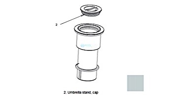 AquaStar Center Cap and Sleeve | Light Gray | SMUSC103