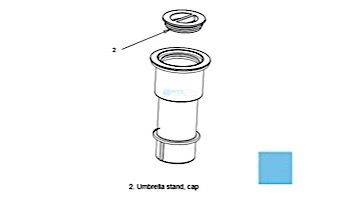 AquaStar Center Cap and Sleeve | Blue | SMUSC104