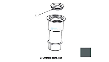 AquaStar Center Cap and Sleeve | Dark Gray | SMUSC105