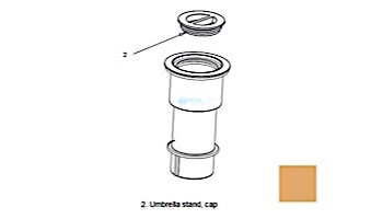 AquaStar Center Cap and Sleeve | Tan | SMUSC108