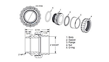 AquaStar High Temperature 2" Threaded Union | UNHT20