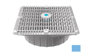 AquaStar 12"X12" Square Wave Suction Outlet and Deep Frame  & Vented Riser Ring | Blue | WAV12WR104A