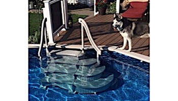 Confer Plastics Confer Curve Above Ground In Pool Step with Add-On Kit