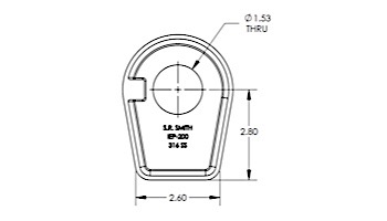 SR Smith 1.5" Locking Escutcheon | 316 Marine Grade Stainless Steel | IEP-200