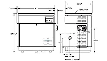 Jandy Hi-E2 ASME Pool Heater | 350,000 BTU Propane | Dual Thermostat | Bronze Headers  | Salt Water | EHE350PS