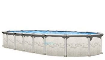 Magnus Hybrid 18' x 33' Oval 54" Aluminum Above Ground Pool Sub-Assembly | Includes Wide-Mouth Skimmer | PMAGDOR-YE183354RSRSRSB11-WA