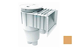 Flow Star Skimmer with Waterstop Face, Float Assembly, Basket, Lid and Collar and Ozone Port | Dark Gray with Tan | SKR105RT108-OZ