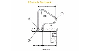 SR Smith 26" Figure 4 Handrail Stainless Steel | 304 Grade | 1.90" OD | .145" Wall Commercial | 10185