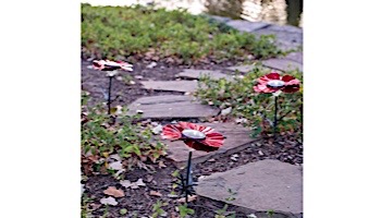 Desert Steel Poppy Solar Garden Light | Red | 409-310