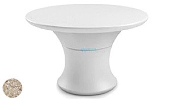 Ledge Lounger Affinity Collection 48" Round Outdoor Dining Table | White | LL-AF-DT-48RD-W